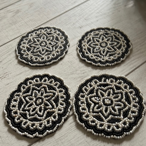 Set of 4 Beaded coasters